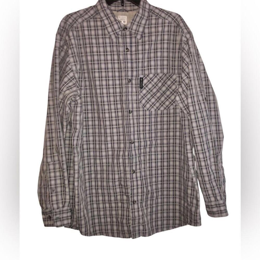 Columbia Omni Shade SZ XL Plaid Camping Hiking Activewear Long Sleeve Shirt